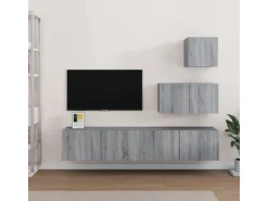 vidaXL 4-tlg. TV-Schrank-Set Grau Sonoma Holzwerkstoff Modell 12