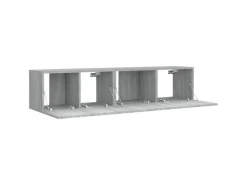 vidaXL 2-tlg. TV-Schrank-Set Grau Sonoma Holzwerkstoff Version 1* Wohnwände|TV-Wände
