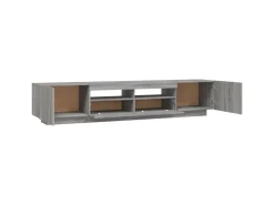vidaXL 2-tlg. TV-Schrank-Set LED-Leuchten Grau Sonoma Holzwerkstoff 2* Wohnwände|TV-Wände
