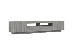 vidaXL 2-tlg. TV-Schrank-Set LED-Leuchten Grau Sonoma Holzwerkstoff 2* Wohnwände|TV-Wände