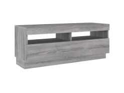 vidaXL 2-tlg. TV-Schrank-Set LED-Leuchten Grau Sonoma Holzwerkstoff 2* Wohnwände|TV-Wände
