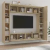 vidaXL 8-tlg. TV-Schrank-Set Sonoma-Eiche Holzwerkstoff Modell 22
