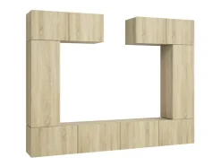 vidaXL 6-tlg. TV-Schrank-Set Sonoma-Eiche Holzwerkstoff 6* TV-Wände