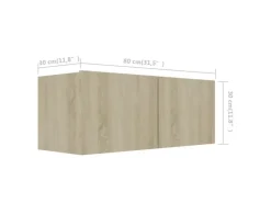 vidaXL 8-tlg. TV-Schrank-Set Sonoma-Eiche Holzwerkstoff 4* TV-Wände