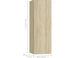 vidaXL 8-tlg. TV-Schrank-Set Sonoma-Eiche Holzwerkstoff 4* TV-Wände