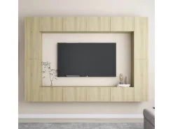 vidaXL 8-tlg. TV-Schrank-Set Sonoma-Eiche Holzwerkstoff Modell 11