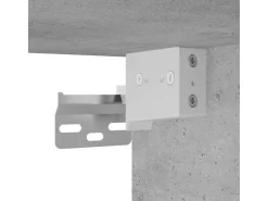 vidaXL 3-tlg. TV-Wohnwand mit LED-Leuchten Betongrau Modell 1* Wohnwände