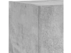 vidaXL 3-tlg. TV-Wohnwand mit LED-Leuchten Betongrau Modell 1* Wohnwände