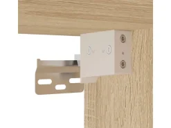 vidaXL 3-tlg. TV-Wohnwand mit LED-Leuchten Sonoma-Eiche* Wohnwände