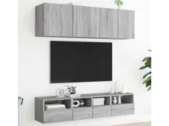 vidaXL 5-Tlg Wohnwand Grau Sonoma Holzwerkstoff 3216516