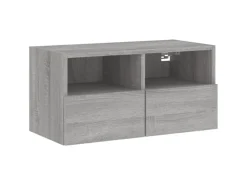 vidaXL 5-Tlg Wohnwand Grau Sonoma Holzwerkstoff 3216544