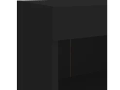 vidaXL 7-tlg. Wohnwand mit LED-Beleuchtung Schwarz Holzwerkstoff Modell 1