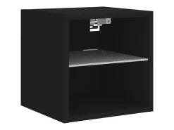 vidaXL 7-tlg. Wohnwand mit LED-Beleuchtung Schwarz Holzwerkstoff Modell 1