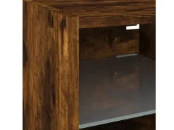 vidaXL 6-Tlg Wohnwand mit LED-Beleuchtung Räuchereiche Holzwerkstoff 3216619* Wohnwände