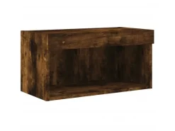 vidaXL 6-Tlg Wohnwand mit LED-Beleuchtung Räuchereiche Holzwerkstoff 3216619* Wohnwände