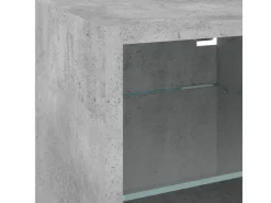 vidaXL 7-tlg. Wohnwand mit LED-Beleuchtung Betongrau Holzwerkstoff* Wohnwände