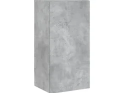 vidaXL 4-tlg. Wohnwand mit LED-Beleuchtung Betongrau Holzwerkstoff Modell 5