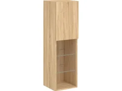 vidaXL 5-tlg. Wohnwand mit LED-Beleuchtung Sonoma-Eiche Holzwerkstoff Modell 2