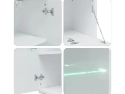 vidaXL 5-Tlg Wohnwand mit LED-Beleuchtung Artisan-Eiche Holzwerkstoff 3324234* Wohnwände