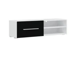 vidaXL 5-Tlg Wohnwand mit LED-Beleuchtung Mattschwarz Holzwerkstoff 3324230* Wohnwände