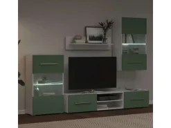 vidaXL 5-Tlg Wohnwand mit LED-Beleuchtung Holzwerkstoff 3324232* Wohnwände