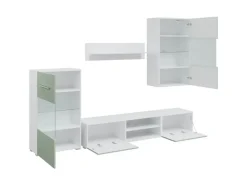 vidaXL 5-Tlg Wohnwand mit LED-Beleuchtung Holzwerkstoff 3324232* Wohnwände