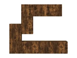 vidaXL 5-Tlg Wohnwand Räuchereiche Holzwerkstoff 3216493