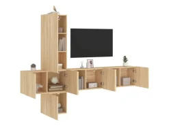 vidaXL 5-tlg. Wohnwand Sonoma-Eiche Holzwerkstoff Modell 5* Wohnwände