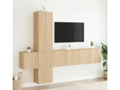 vidaXL 5-tlg. Wohnwand Sonoma-Eiche Holzwerkstoff Modell 5* Wohnwände
