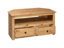 vidaXL TV-Eckschrank 93 x 49 x 49 cm Massivholz Panama-Kiefür* Wohnwände|TV-Wände