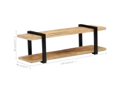 vidaXL TV-Schrank 130 x 40 x 40 cm Massivholz Mango* Wohnwände|TV-Wände