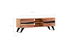 vidaXL TV-Schrank 140 x 30 x 45 cm Massivholz Akazie* TV-Wände