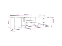 vidaXL TV-Schrank Betongrau 140x35x40 cm Holzwerkstoff* Wohnwände|TV-Wände