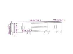 vidaXL TV-Schrank Betongrau 180x31,5x40 cm Holzwerkstoff* Wohnwände|TV-Wände