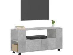 vidaXL TV-Schrank Betongrau 102x34,5x43 cm Holzwerkstoff* Wohnwände|TV-Wände