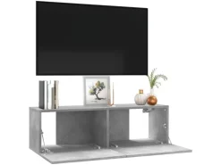vidaXL TV-Schrank Betongrau 100x30x30 cm Holzwerkstoff* TV-Wände