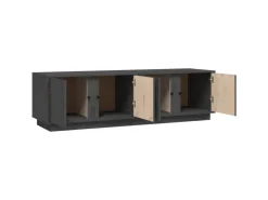 vidaXL TV-Schrank Grau 140x40x40 cm Massivholz Kiefür* Wohnwände