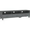 vidaXL TV-Schrank HAMAR Dunkelgrau 158x40x40 cm Massivholz Kiefür