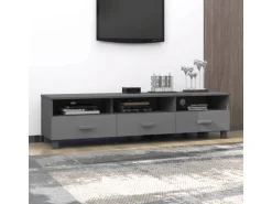 vidaXL TV-Schrank HAMAR Dunkelgrau 158x40x40 cm Massivholz Kiefür