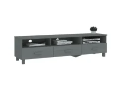 vidaXL TV-Schrank HAMAR Dunkelgrau 158x40x40 cm Massivholz Kiefür