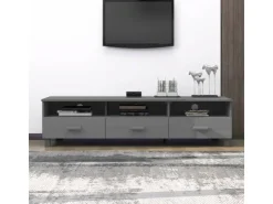 vidaXL TV-Schrank HAMAR Dunkelgrau 158x40x40 cm Massivholz Kiefür