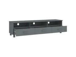 vidaXL TV-Schrank HAMAR Dunkelgrau 158x40x40 cm Massivholz Kiefür