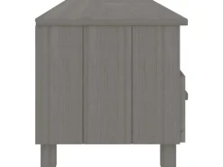 vidaXL TV-Schrank HAMAR Hellgrau 158x40x40 cm Massivholz Kiefür