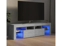 vidaXL TV-Schrank mit LED-Beleuchtung Betongrau 140x36,5x40 cm