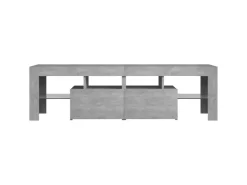 vidaXL TV-Schrank mit LED-Beleuchtung Betongrau 140x36,5x40 cm
