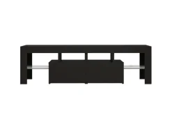 vidaXL TV-Schrank mit LED-Beleuchtung Schwarz 140x36,5x40 cm