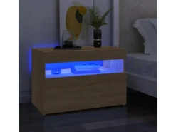 vidaXL TV-Schrank mit LED-Leuchten Sonoma-Eiche 60x35x40 cm