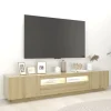 vidaXL TV-Schrank mit LED-Leuchten Sonoma-Eiche 200x35x40 cm* Wohnwände|TV-Wände