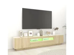 vidaXL TV-Schrank mit LED-Leuchten Sonoma-Eiche 200x35x40 cm* Wohnwände|TV-Wände