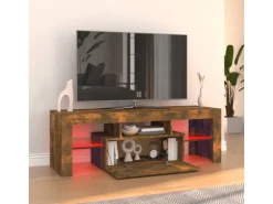 vidaXL TV-Schrank mit LED-Leuchten Räuchereiche 120x35x40 cm Modell 4